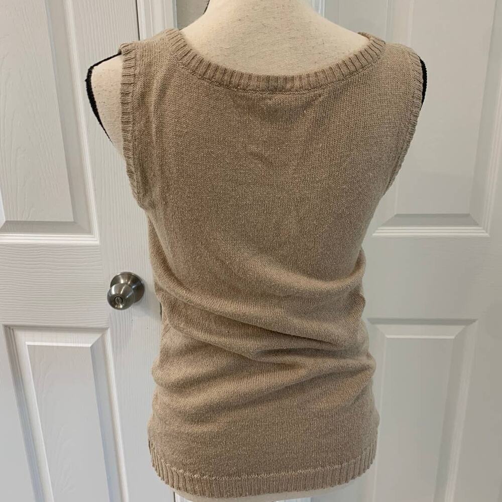 Vintage Marc D'Alcy Beige Sweater Vest with 3D Cone Embellishment - Small - Picture 2 of 5